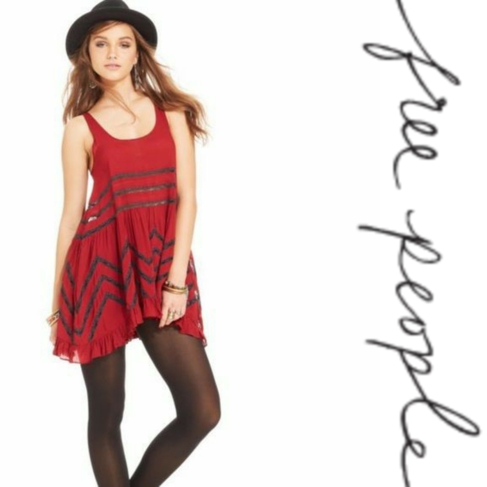 Free People Voile & Lace Trapeze Slip Dress - Picture 1 of 7